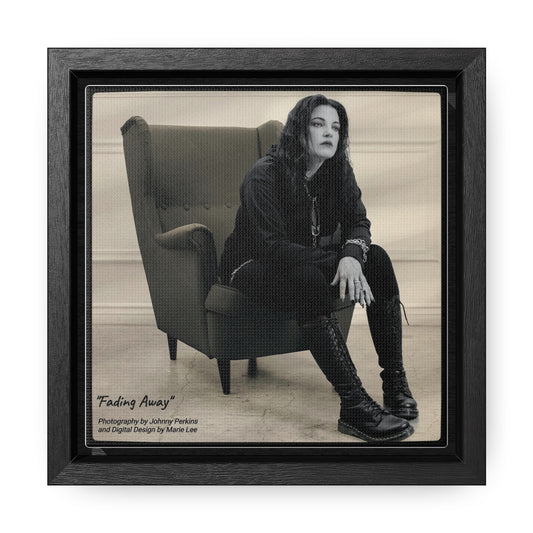 "Fading Away" on Canvas in a Square Frame 6"x6"