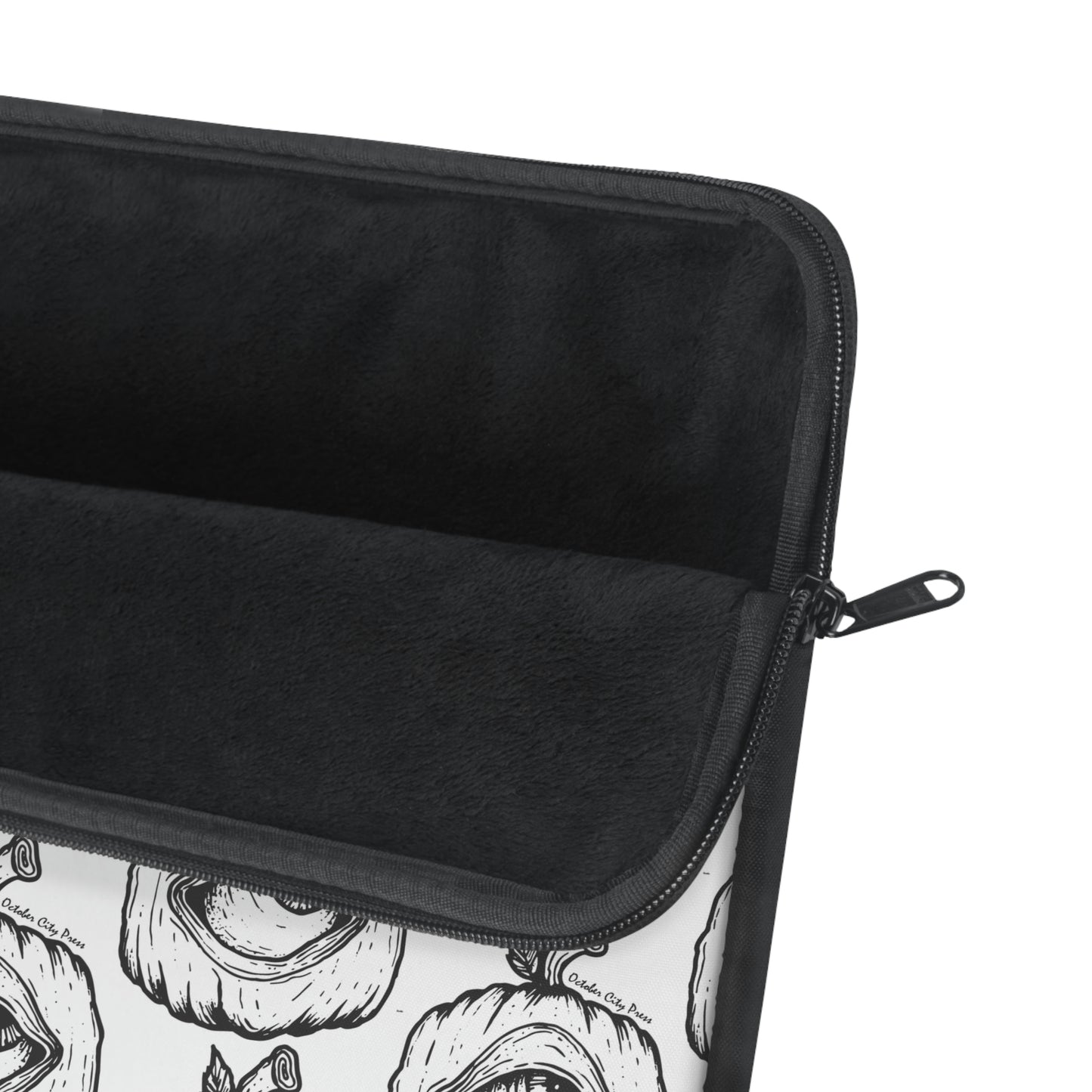 October City Press logo Laptop Sleeve (white)