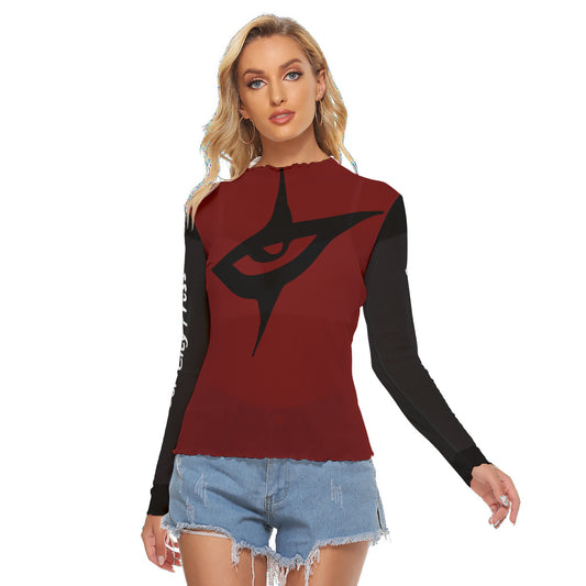 October City Press evil eye stretch mesh top