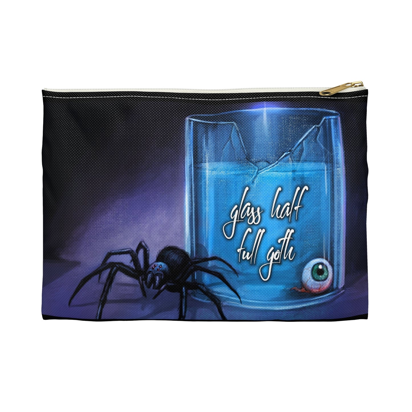 Glass Half Full Goth Cosmetic Pouch
