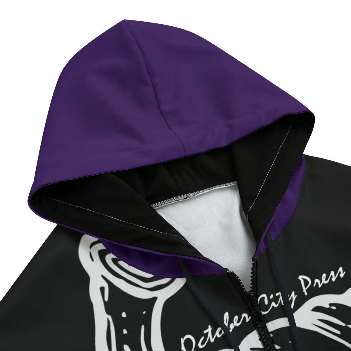October City Press 2023 logo Hoodie Black (perfect lightweight windbreaker hoodie)