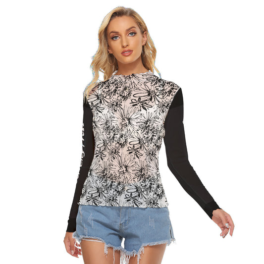 October City Press flowers stretch mesh top